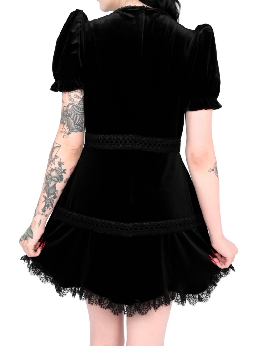 Foxblood Odette Velvet Mini Dress - Picture 3 of 11